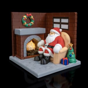 Abajur de Mesa da Sala de Estar do Pai Natal – Decoração Natalícia Exclusiva