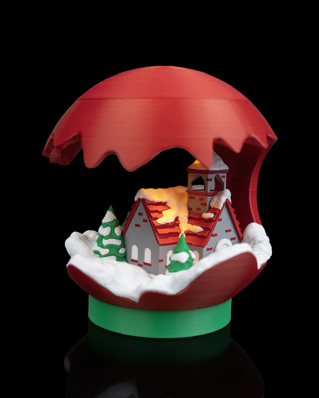 Abajur de Mesa “Brilho do Inverno” – Luz Natalícia de Ambiente