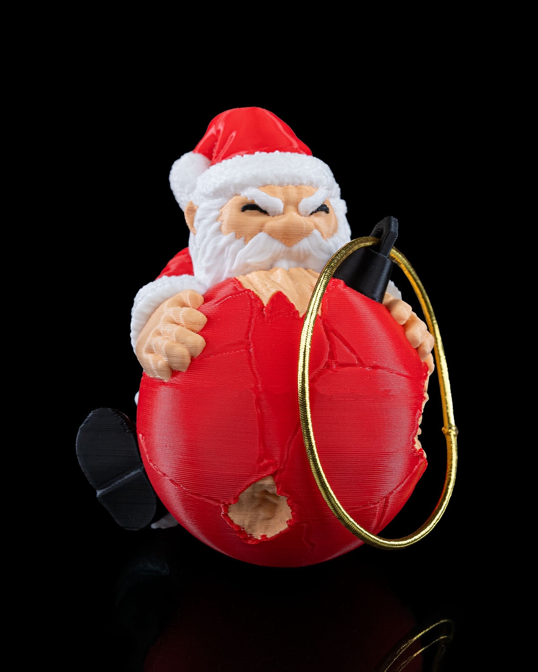 Enfeite Naughty Claus para Árvore de Natal Ornamento Divertido